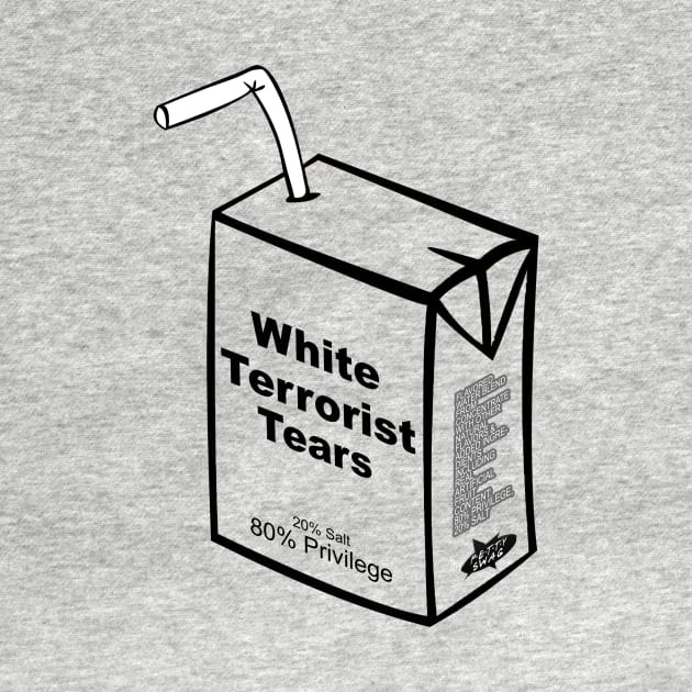 White Terrorist Tears (lapel) by Bubblin Brand